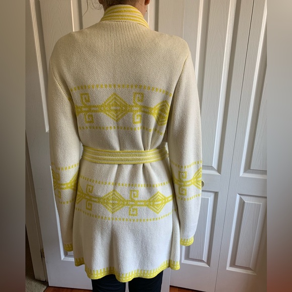 Twelfth Street by Cynthia Vincent Yellow & White Cardigan - Picture 3 of 6